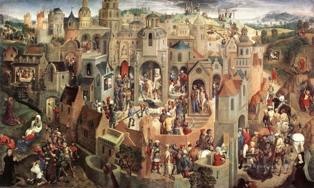 scènes de la Passion du Christ 1470 religieuse Hans Memling Peintures à l'huile